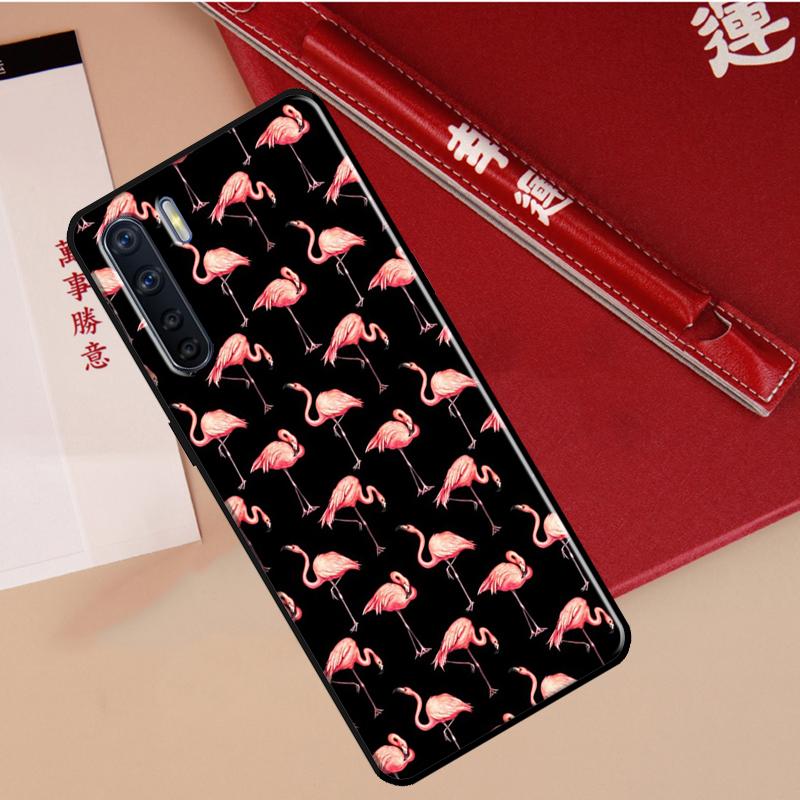 Pink Red Flamingo Case For Oppo A94 A18 A74 A57 A17 A77 A38 A58 A78 A98 A54 A80 A60 A40 A96 A76 A16 A15 A5 Pro