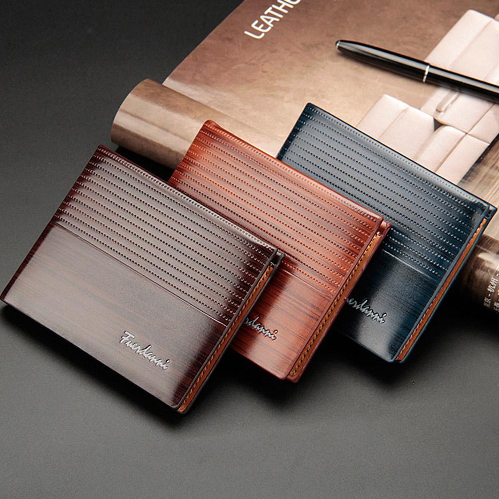 Neu Dünne Kurze Männer Brieftaschen Hohe Qualität Luxus Karte Halter Männlichen Geldbörse Retro Münzfach Foto Halter Männer Brieftaschen