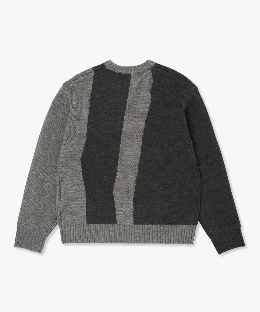 PLAC Wave Stripe Round Neck Knit_2 Colors