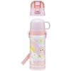 Skater Children's Water Bottle, 2-Way, 470ml (Direct Drinking) or 430ml (Cup Drinking), Licca-chan, 23 Years Old, Stainless Steel, Insulated, Lightwei