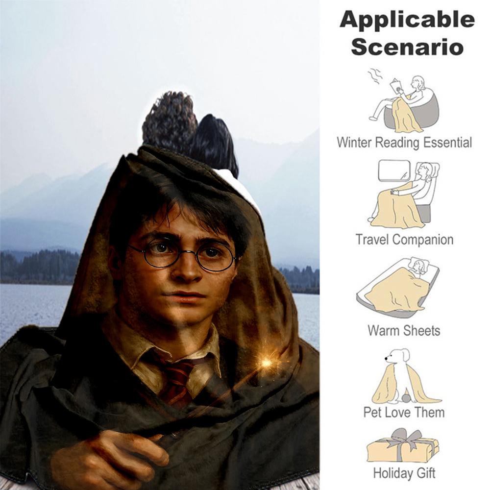 1 Stück Harry Potter Zauberstab Outdoor Flanell Wohndecke Ganzjahres Weiche Wärme, Heimdeko 1031173