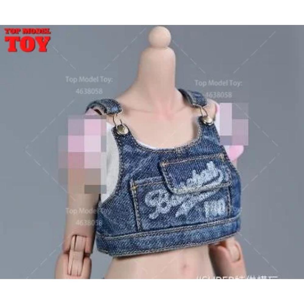 1/6 Roztrhané tričko Džínové šortky Kalhoty Vesta Kryt nohou Oblečení Modelová postava 12'' TBL JO Worldbox Akční figurka ženského vojáka Tělo