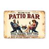 Tin Sign Welcome To The Patio Bar Vintage Metal Signs Good Friends Good Times Where The Neighbors Listen To Good Music Retro Wal