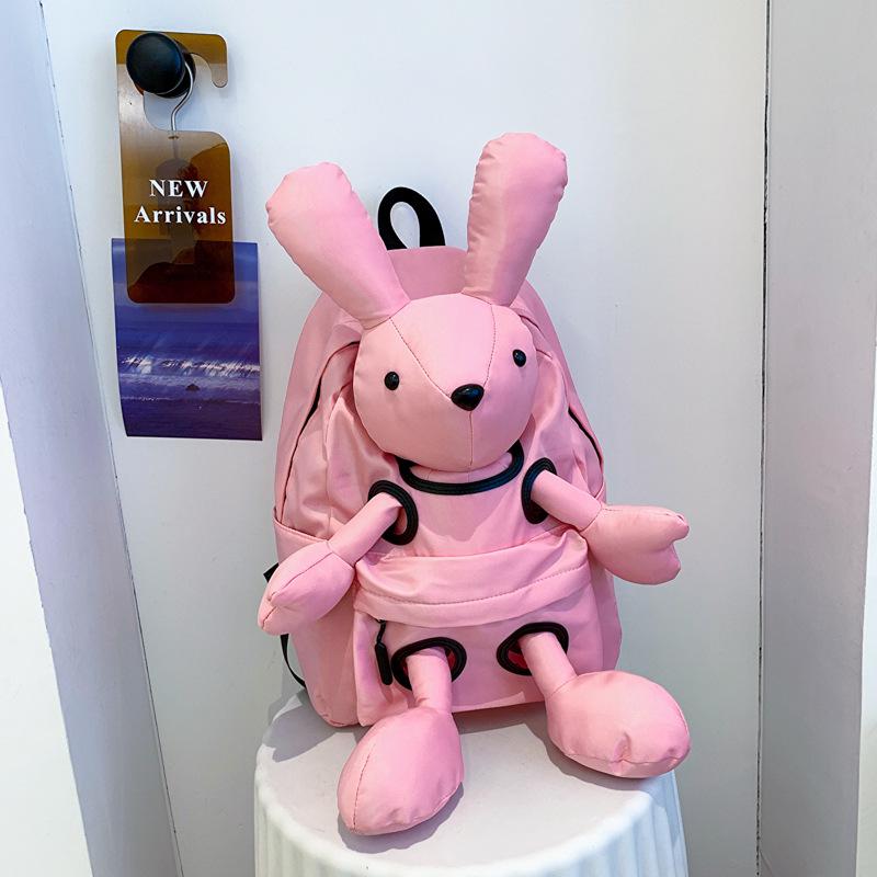 2024 Yaz Öğrenciler için Sevimli Tavşan Naylon Sırt Çantası - Günlük Moda Çanta
