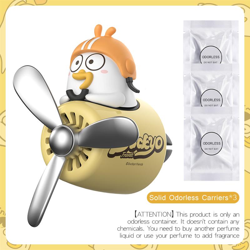 No Perfume DIY Fragrance Diffuser Rotate Propeller Cute Fun Duck Pilot Car Ornaments Vent Plane Accsesories Interior Decorations
