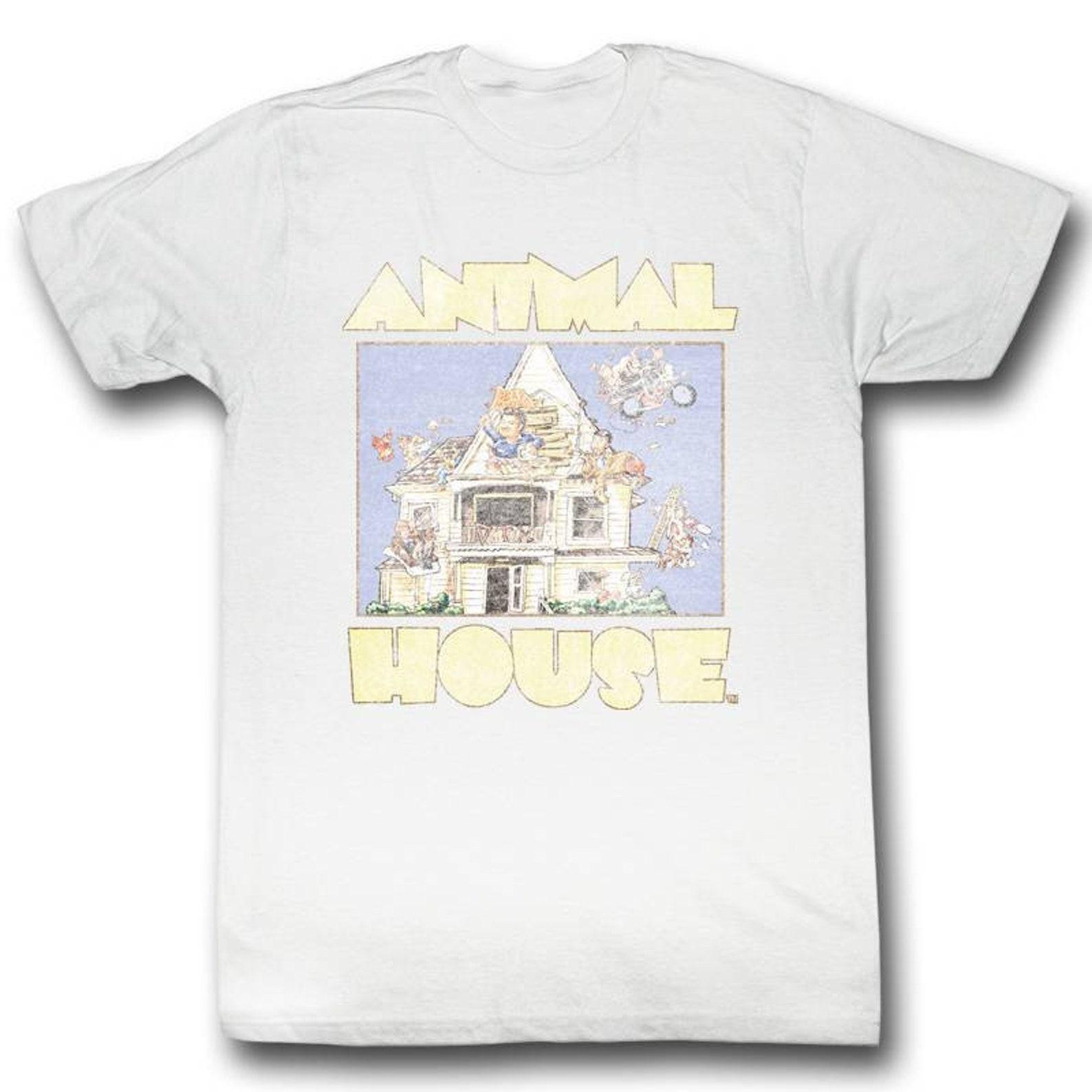 Animal House Cartoon White Adult T-Shirt L