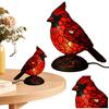 1-2PCS Euro-style Red Bird Night Light Soft Light Eye Protection Creative Animal Table Lamp For Study Bedside Desktop Ornaments