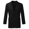 Men's Slim Fit Linen Blend Pocket Solid Long Sleeve Suit  Jacket Outwear