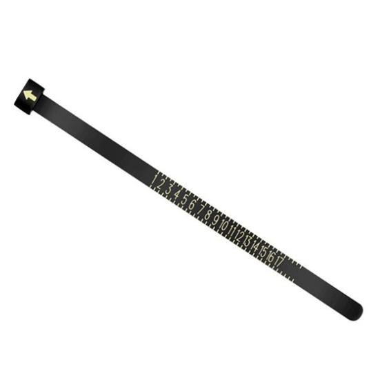 

Портативный многоразовый точный измерительный прибор для измерения колец, ювелирные аксессуары чёрный