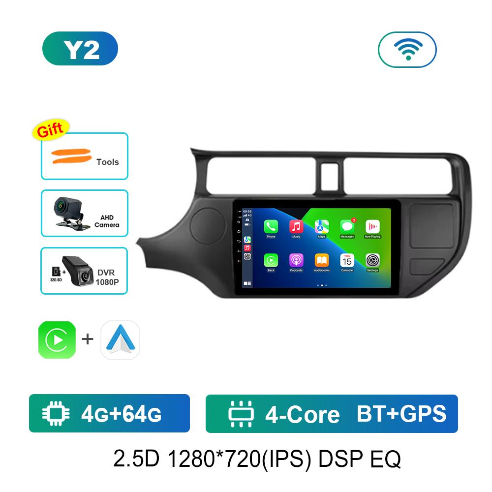 9 '' Carplay Car Radio Multimedia Player for KIA K3 RIO 2011 - 2015 Bluetooth GPS Navi Android OS Split Screen WiFi Auto Tools