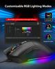 Gigastone Gaming Mouse Wired Gaming Adjustable RGB 8 Programmable 512KB Onboard Suitable for Windows 7 and Later 12,000 DPI, Mouse, Backlight,