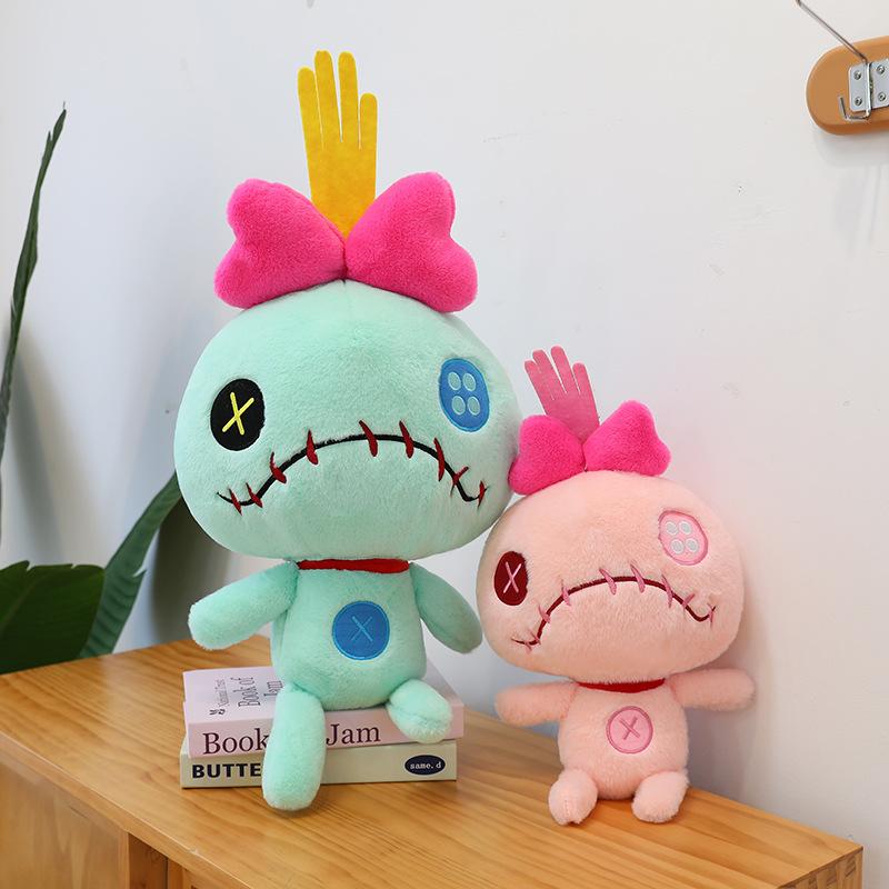 25cm Kawaii Disney Scrump Green Pink Plush Toy Soft Stuffed Cartoon Pillow Plushies Doll Boy Girl Room Decoration Birthday Gifts
