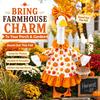 Herbst-Veranda-Gans-Statue Outfit 23 Zoll Rasenfigur Kleidung Bauernhaus Ernte Thanksgiving Garten Hof Terrasse Party Dekoration