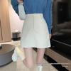 Women's Coffee Corduroy High Waist A-line Skirt - Korean Style, Autumn/Winter, Slim Fit