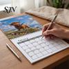 Functional Note Taking Planner 2027 Highland Cow Wall Calendar, 12-Month Adventure Themed with Spiral Yearly Goal Setting Journal Binding, Thick Paper