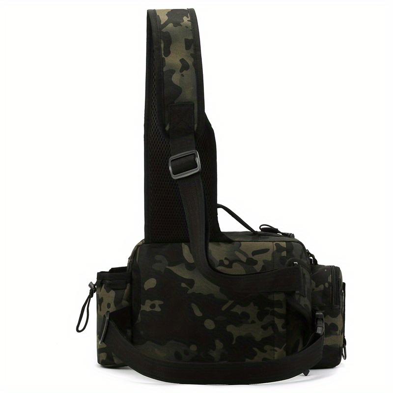 Mochila de pesca multifuncional impermeable para pesca, escalada, senderismo y acampada: práctica bolsa de almacenamiento para aparejos con múltiples compartimentos