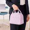 Stylish Corduroy Insulated Lunch Bag Hand-Held Large Capacity Thermal Lunch Bag Portable Minimalist Lunch Box Storage Bag Office