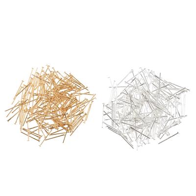 200 peças alfinetes de cabeça de 19 mm 1 mm descobertas de joias artesanais
