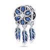 100%Stering Copper Dreamcatcher Charms Bead Blue Exotic Stone Pendant Fit Original Bracelet Diy For Women Jewelry