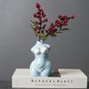 New Indoor Tabletop Ceramic Vase White Creative Body Art Dried Flowers