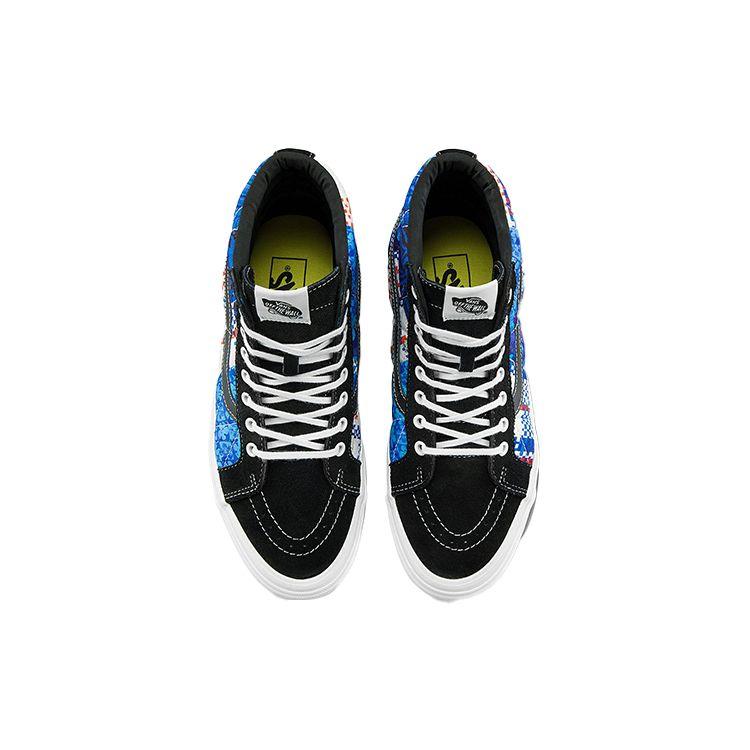 Sandy Liang x Vans Sk8-Hi 38 DX Patchwork Sneakers Unisex Niebiesko-Czarne VN0A54FB9ZP