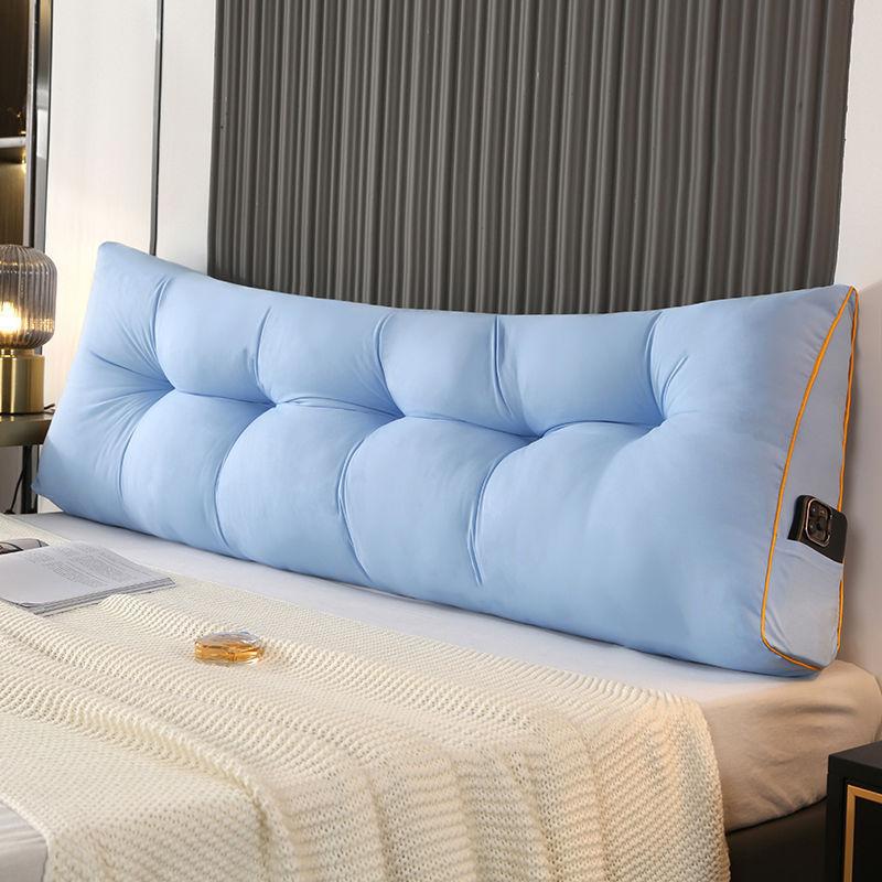 Triangular Dormitory Headboard Cushion Solid Color Thicken Double Pillow Soft Waist Protection Sofa Pillows Tatami Pillow
