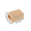 18 Holes Wood Nail Drill Bits Holder Empty Container Case Save Space Nail File Head Storage Rack Universal Wood Display Stand