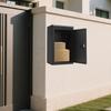 Carbon Steel Parcel Drop Box,Black Rectangular Wall-Mounted Package Delivery Box 14.96*11.42*25.4in/16.5*13.8*25.4in for Homes