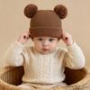 Kids Winter Warm Knitted Set Pom‑pom Hat Scarf Gloves 3‑Pcs Set Or Single Beanie Hat Windproof Ear Protection For Boys Girls Cold Weather Outdoor