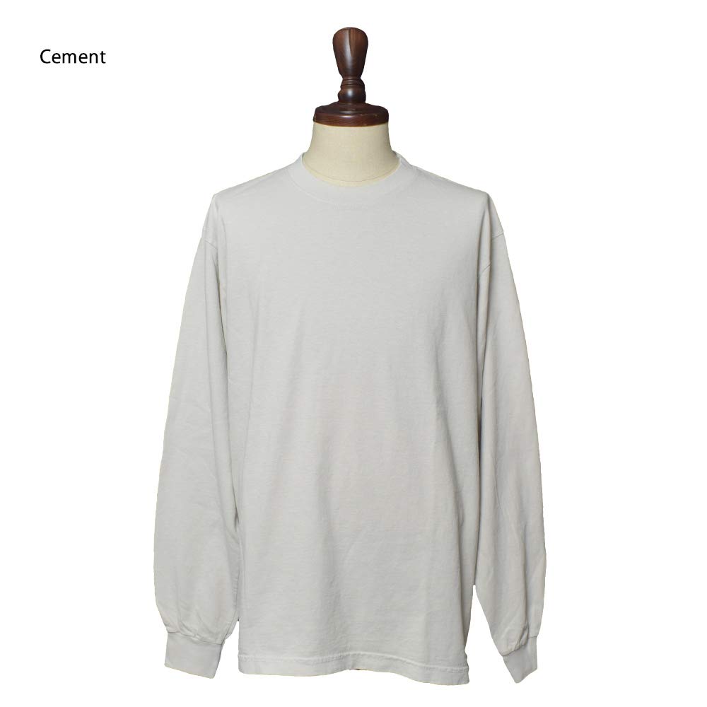Los Angeles Apparel (RSL) LA APPAREL (1807GD) 6.5oz L/S Garment Dye T-Shirt, Men's Long Sleeve, Solid Color, Made in USA, White [Parallel Import]