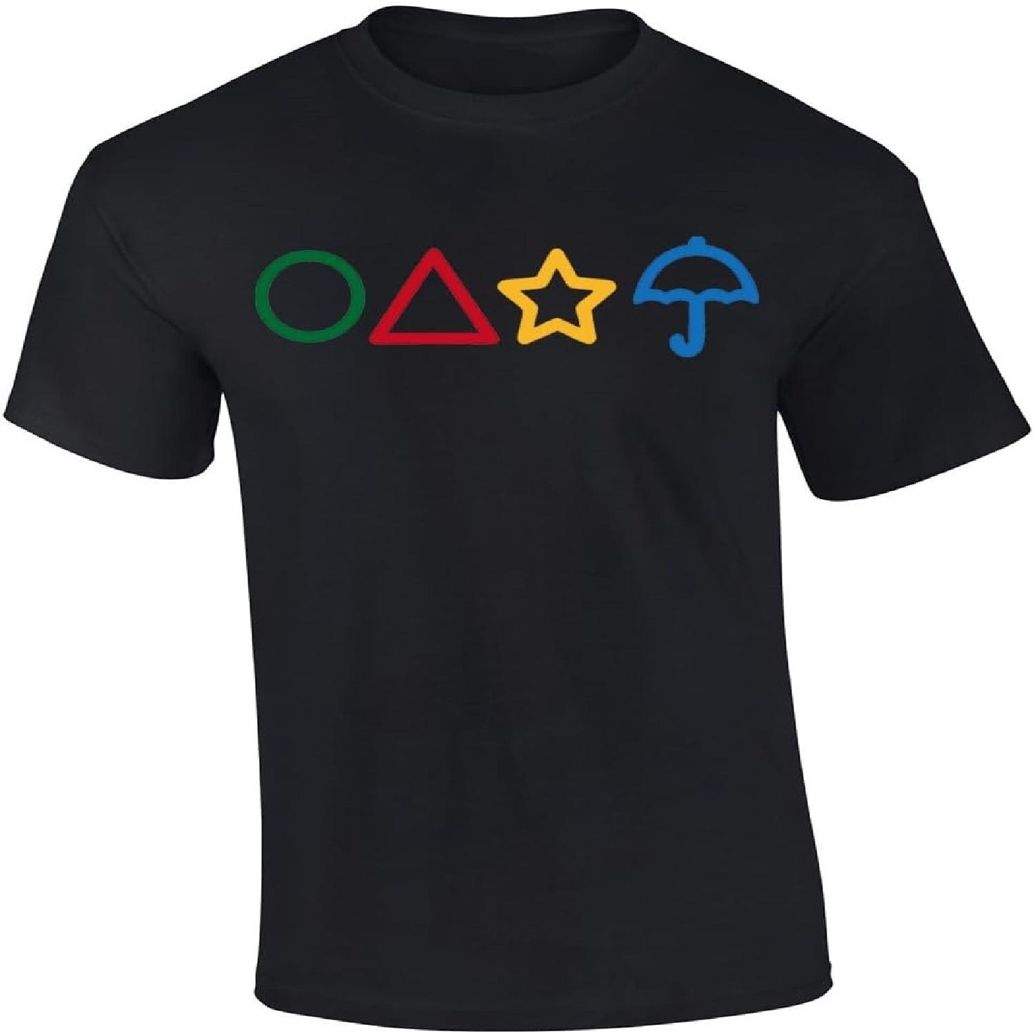 Trenz Shirt Company Men s Popular Squid Colorful Shapes Short Sleeve T-Shirt S