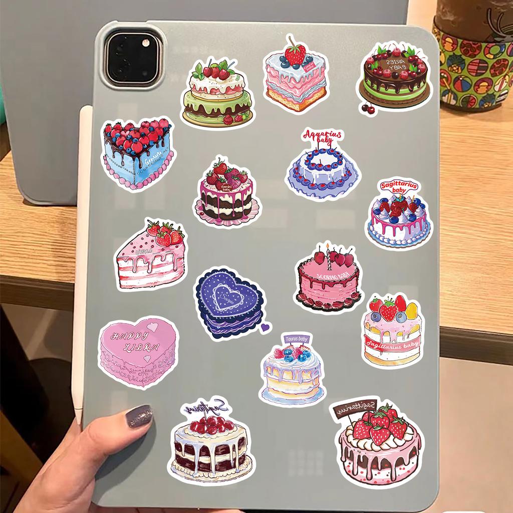 50 Constellation Love Cake Graffiti Stickers Decorate Guitar Laptop Suitcase DIY Waterproof Stickers