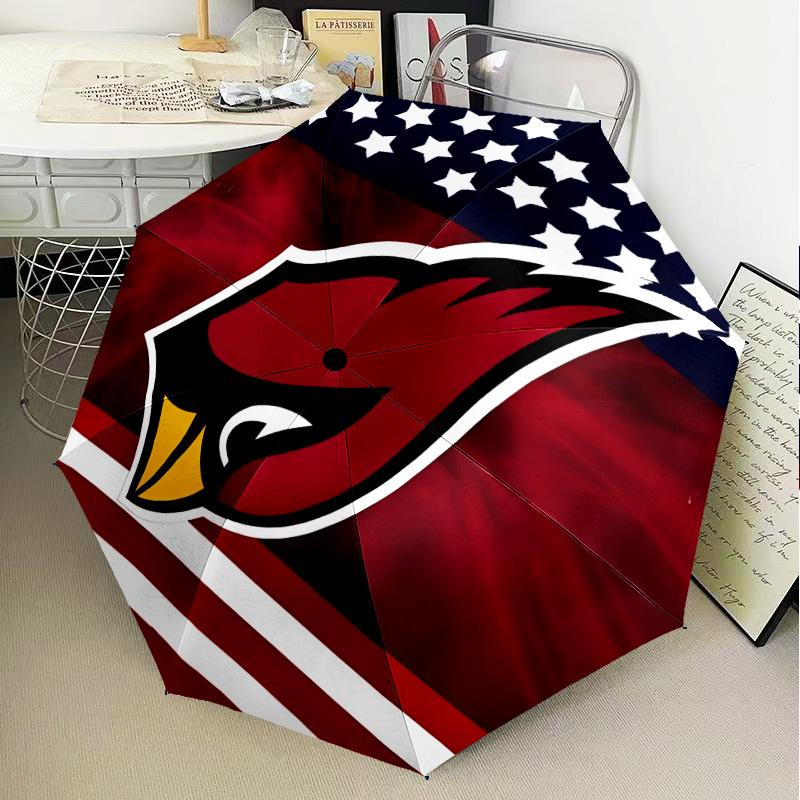 Arizona Cardinals Flag Umbrella Folding Umbrella, Automatic Umbrella 8-Frame for Travel, Camping Use Gift for Halloween Christmas