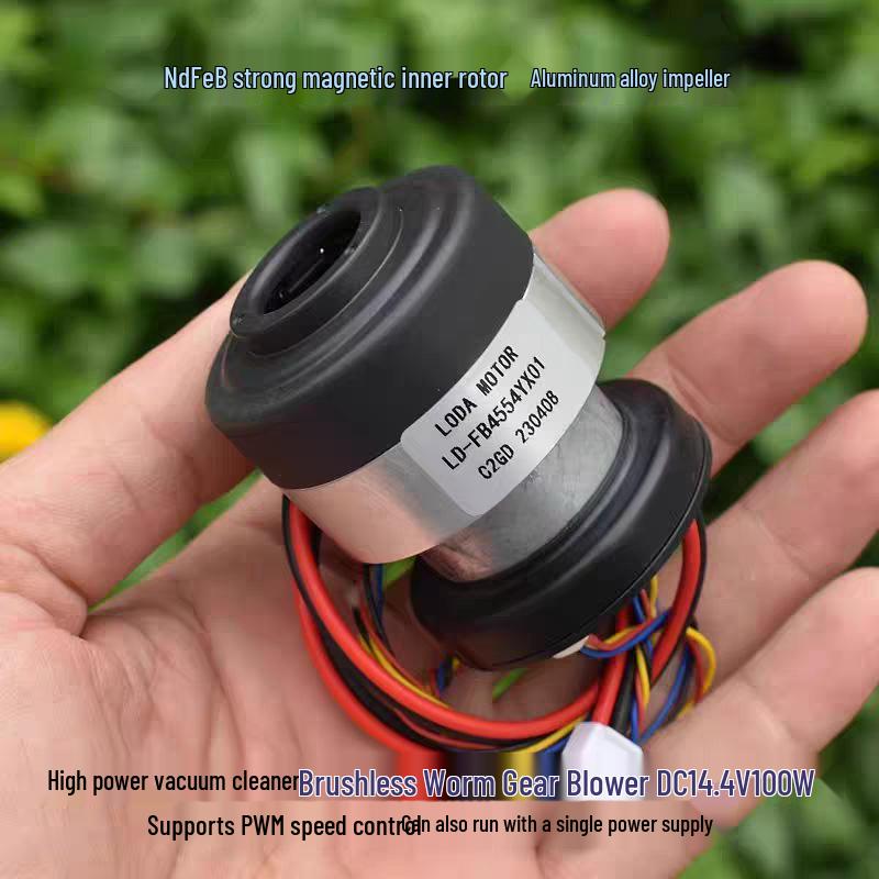

45mm 100W Brushless Vacuum Cleaner: High-Speed, Water-Absorbing, 14.4V Blower Floor Washer.