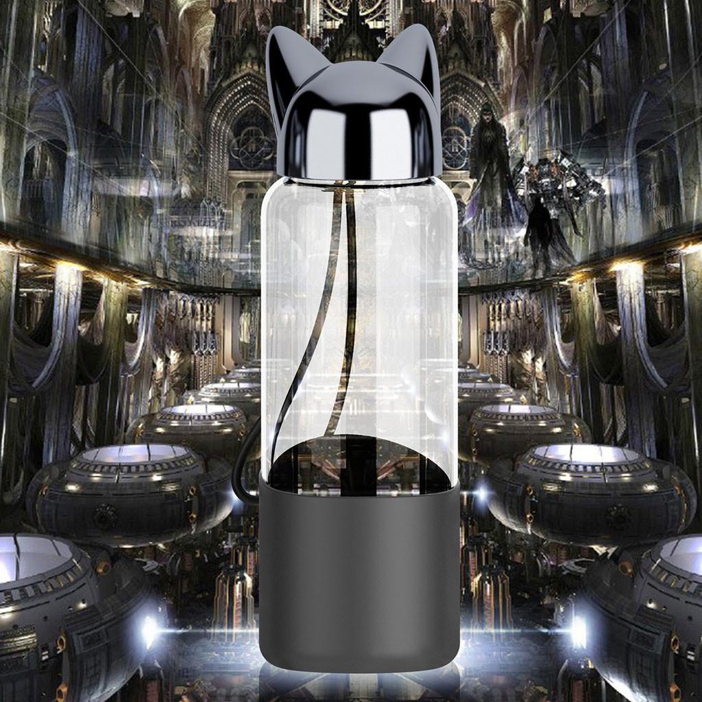 

Бутылка бутылки с водой 360ML моды милой лисы стеклянная прозрачная для тура велосипеда None синий