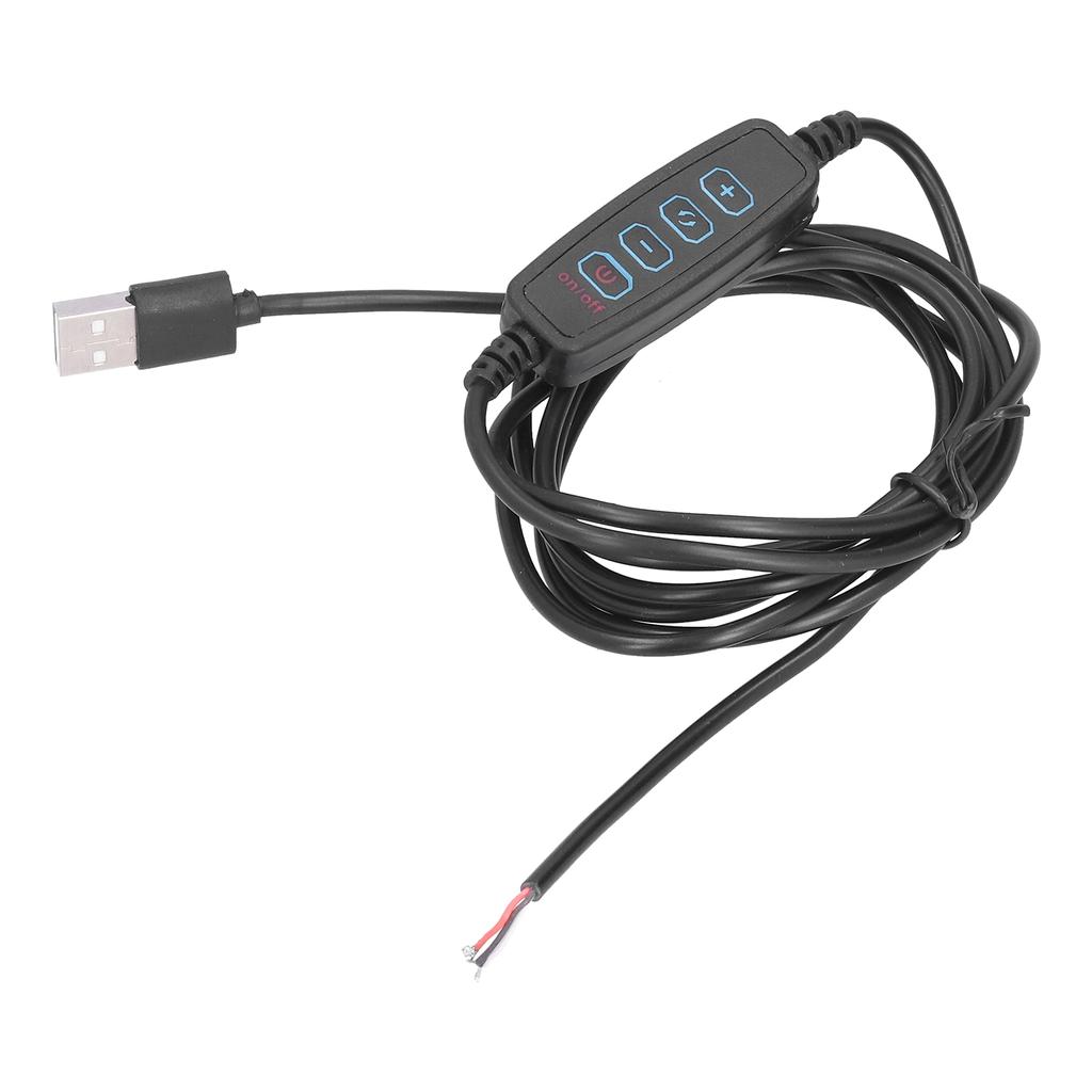 LED 2m Light Switch Cord Dimmable Universal USB Lamp Power Cord for 5V Lamp Outdoor Home