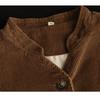 DIMANAF 2025 Neue Weste Kurze Cordjacke Herbst Ärmellos Retro Mantel Knöpfe Damen Uni