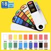 Master Fan-Shaped Watercolor Set: 18 Solid Colors, 36 Special Art Shades for Beginners & Students
