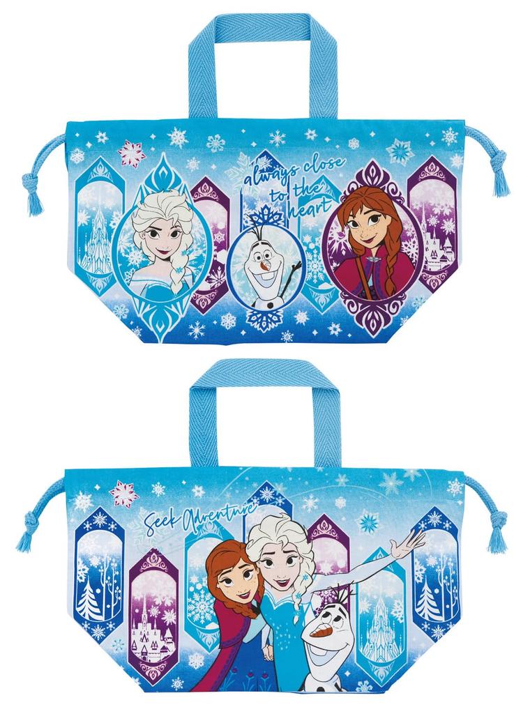 Mochila de Almoço com Cordão de Patinadora Feita na Disney Tamanho Bolsa Infantil, Japão, Frozen, 25, Meninas', KB7-A