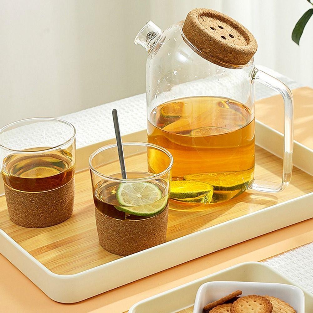 Rectangular Wood Pattern Tea Tray Japanese Style Tea Cup Plate Imitation Wood Grain Tray Home