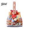 Christmas Small Gifts Drawstring Gift Bag with Handle Reusable Canvas for Packaging Bags Present Xmas Candy Goodie Treat Pouch Holiday Party