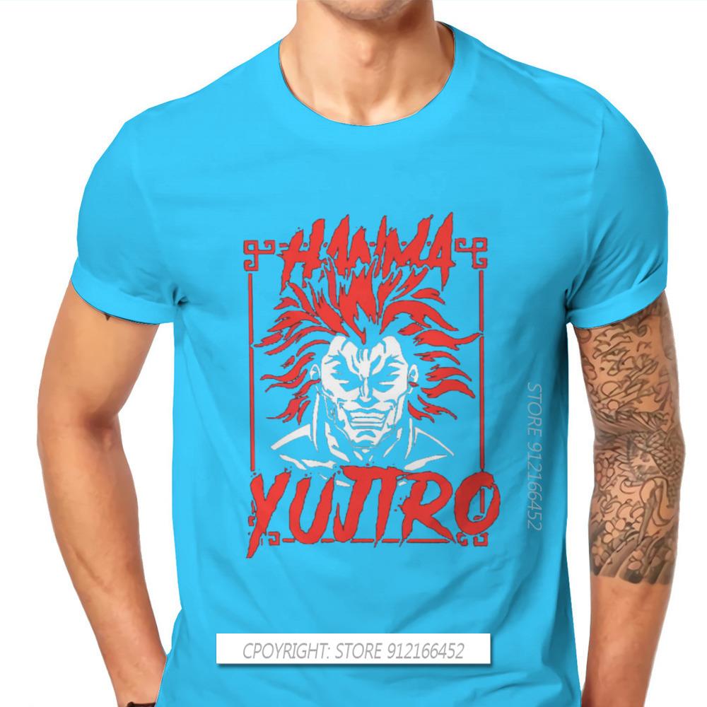 Red Badass Fashion TShirts Grappler Baki Hanma Yujiro Dou Manga Men Style Fabric Streetwear T Shirt O Neck Oversize