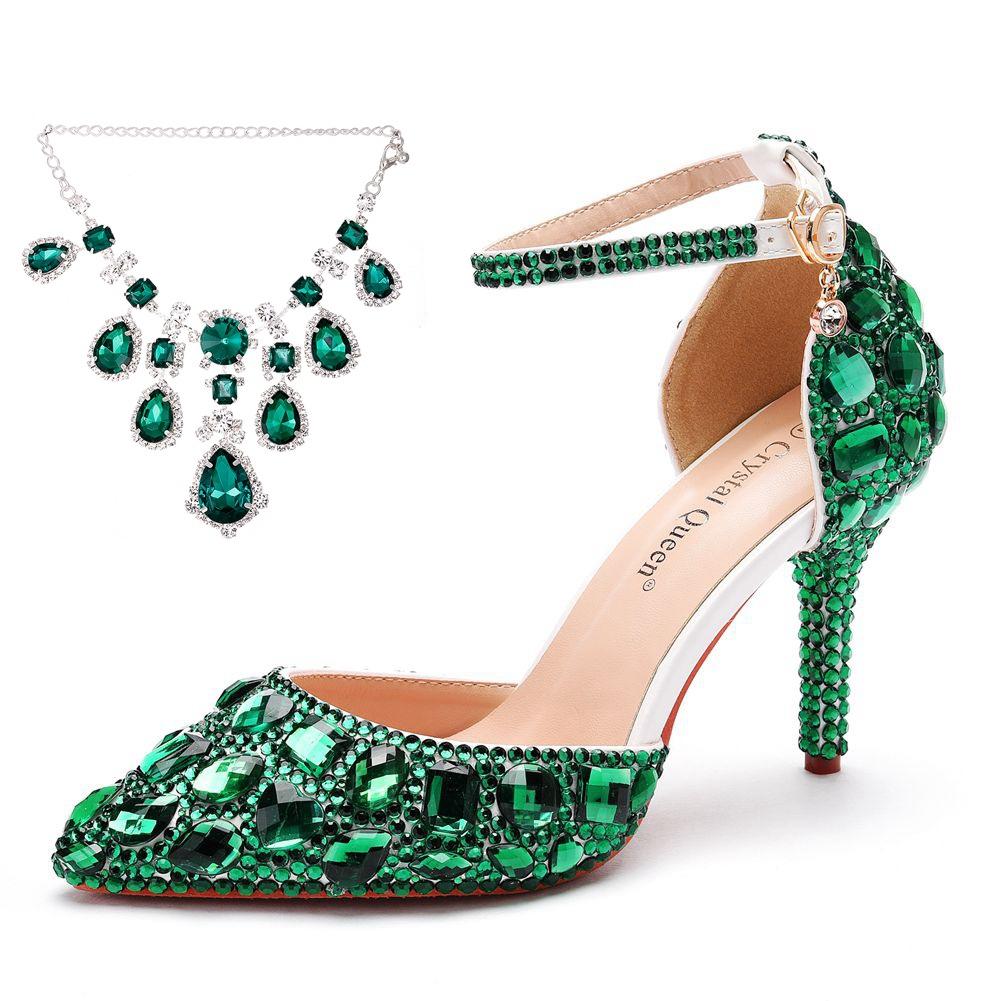 

Свадебные туфли с кисточками и стразами большого размера, босоножки с острым носком на тонком каблуке, роскошные свадебные туфли со стразами 40