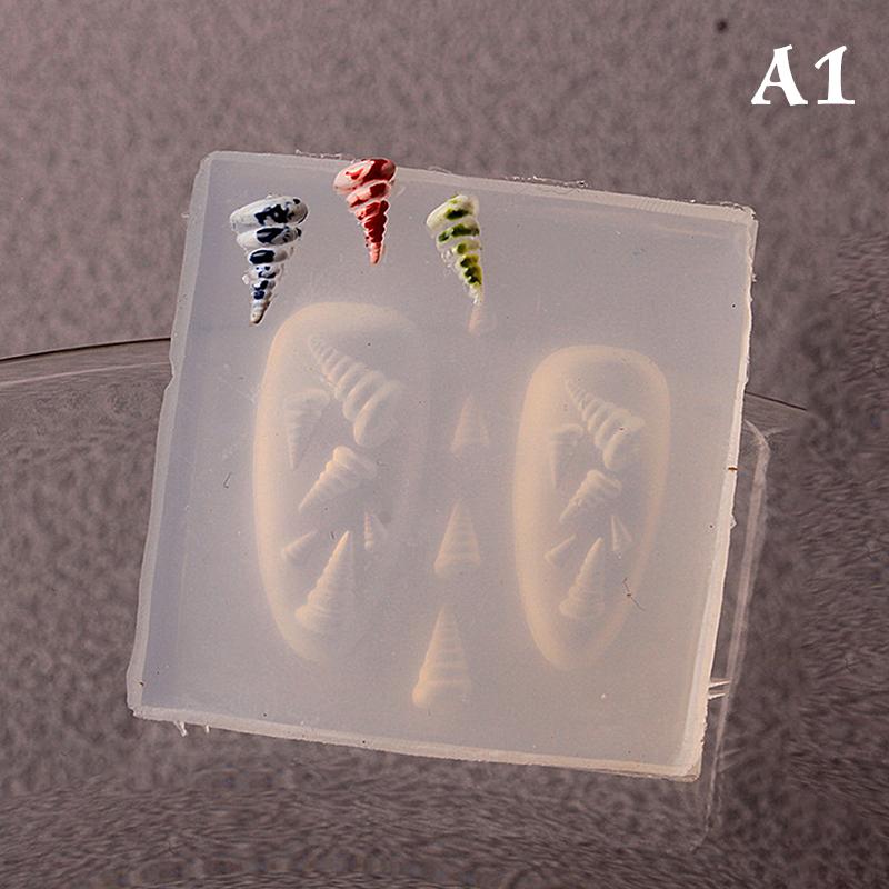 Silikonová forma na modelování nehtů Oceánský styl Mušle Hlemýžď Hvězdice 3D razítkovací destička Šablony na nehty DIY UV gel Manikúrní nástroje Nail Art
