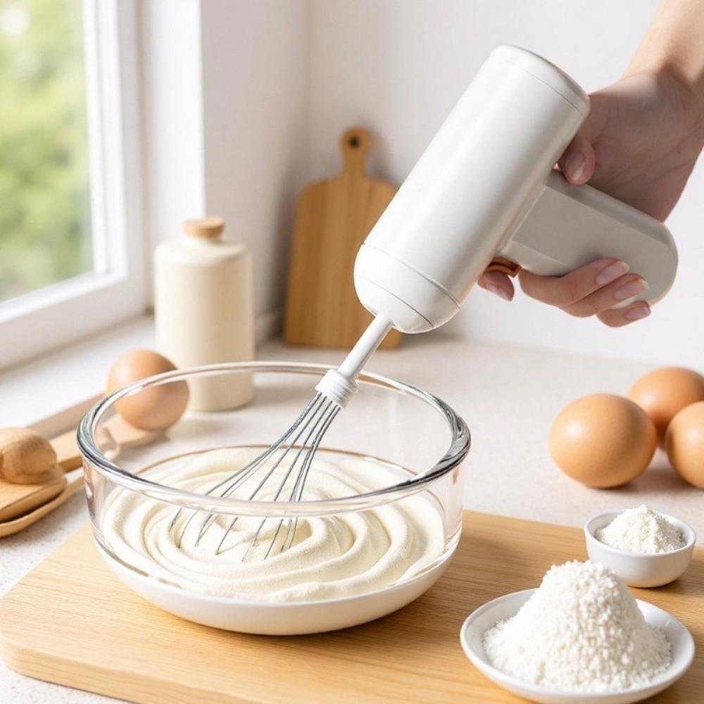 Rechargeable Electric Egg Beater Cordless Milk Frother Multi-functional Cream Whisk Kitchen