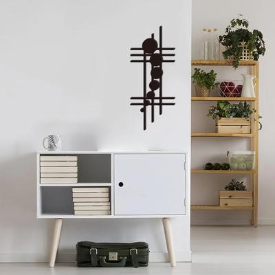 Modern Geometric Metal Wall Art Abstract Vertical Design Unique Wall Decor Stylish Vertical Art for Nursery & Home Decor