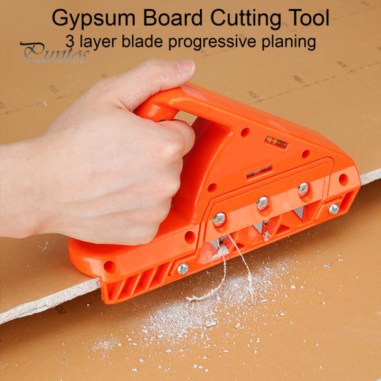 Plasterboard Edger with 10 Blades Drywall Plasterboard Fast Cutter Precise 45/60 Degrees Gypsum Board Hand Plane Drywall Edge Chamfer Woodworking