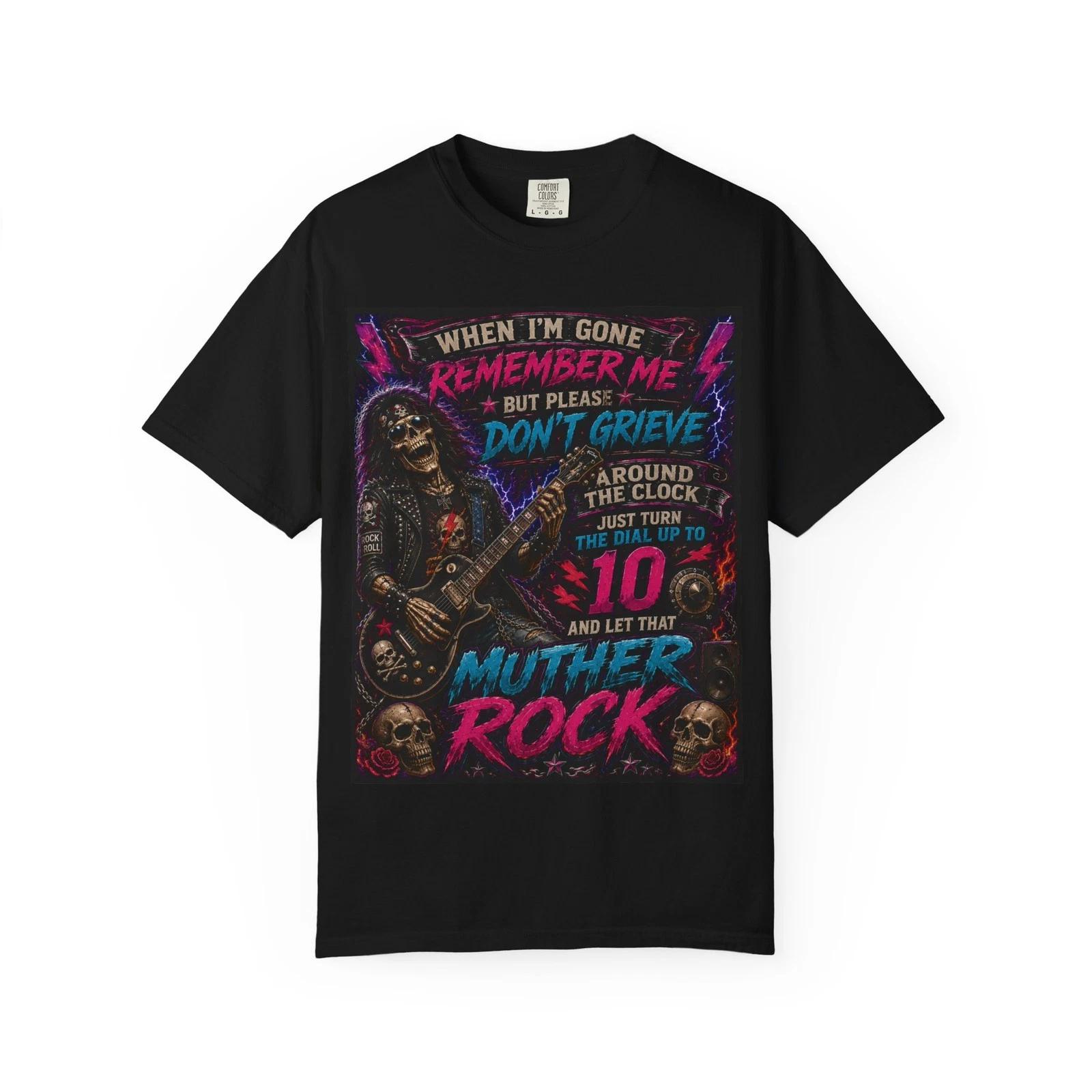Remember Me Don t Grieve Mother Rock T-shirt | Skull Guitar Rock Tee XXXXL