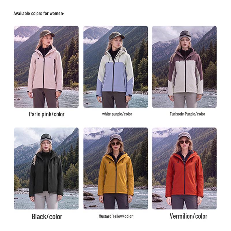 MULINSEN Women's 3-in-1 Outdoor Warm Windbreaker Jacket