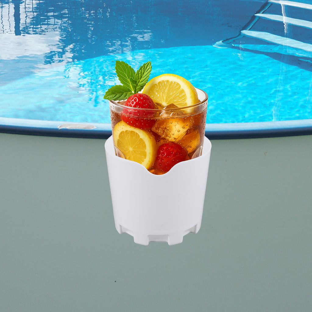 4Pcs Portable Storage Racks Multi-Purpose No-Spill Cup Holder Multifunctional Cups Organizer for Swimming Pool And Hot Tub